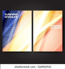 Vector brochure template design, A4 size with colorful wavy polygonal pattern. Professional business flyer template or corporate banner design, can be use for publishing, print and presentation.