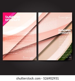 Vector brochure template design, A4 size with colorful wavy polygonal pattern. Professional business flyer template or corporate banner design, can be use for publishing, print and presentation.