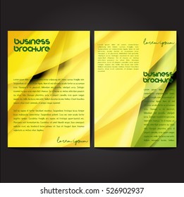 Vector brochure template design, A4 size with colorful wavy polygonal pattern. Professional business flyer template or corporate banner design, can be use for publishing, print and presentation.