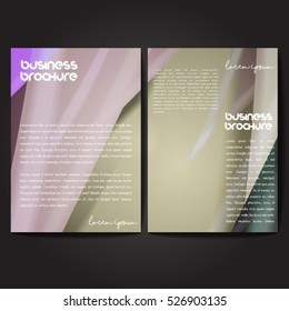 Vector brochure template design, A4 size with colorful wavy polygonal pattern. Professional business flyer template or corporate banner design, can be use for publishing, print and presentation.