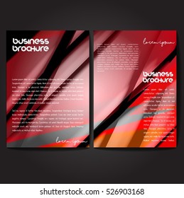 Vector brochure template design, A4 size with colorful wavy polygonal pattern. Professional business flyer template or corporate banner design, can be use for publishing, print and presentation.