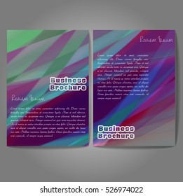 Vector brochure template design, A4 size with colorful wavy polygonal pattern. Professional business flyer template or corporate banner design, can be use for publishing, print and presentation.