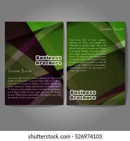 Vector brochure template design, A4 size with colorful wavy polygonal pattern. Professional business flyer template or corporate banner design, can be use for publishing, print and presentation.