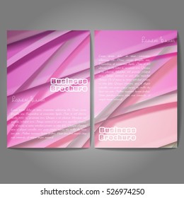 Vector brochure template design, A4 size with colorful wavy polygonal pattern. Professional business flyer template or corporate banner design, can be use for publishing, print and presentation.
