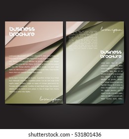 Vector brochure template design, A4 size with colorful wavy polygonal pattern. Professional business flyer template or corporate banner design, can be use for publishing, print and presentation.