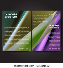 Vector brochure template design, A4 size with colorful wavy polygonal pattern. Professional business flyer template or corporate banner design, can be use for publishing, print and presentation.