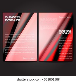 Vector brochure template design, A4 size with colorful wavy polygonal pattern. Professional business flyer template or corporate banner design, can be use for publishing, print and presentation.