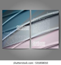 Vector brochure template design, A4 size with colorful wavy polygonal pattern. Professional business flyer template or corporate banner design, can be use for publishing, print and presentation.