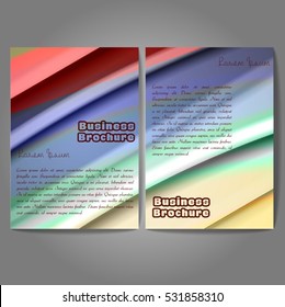 Vector brochure template design, A4 size with colorful wavy polygonal pattern. Professional business flyer template or corporate banner design, can be use for publishing, print and presentation.