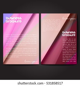 Vector brochure template design, A4 size with colorful wavy polygonal pattern. Professional business flyer template or corporate banner design, can be use for publishing, print and presentation.