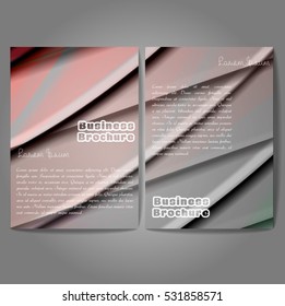 Vector brochure template design, A4 size with colorful wavy polygonal pattern. Professional business flyer template or corporate banner design, can be use for publishing, print and presentation.