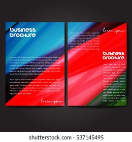 Vector brochure template design, A4 size with colorful wavy polygonal pattern. Professional business flyer template or corporate banner design, can be use for publishing, print and presentation.