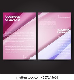 Vector brochure template design, A4 size with colorful wavy polygonal pattern. Professional business flyer template or corporate banner design, can be use for publishing, print and presentation.