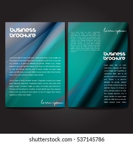 Vector brochure template design, A4 size with colorful wavy polygonal pattern. Professional business flyer template or corporate banner design, can be use for publishing, print and presentation.