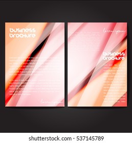 Vector brochure template design, A4 size with colorful wavy polygonal pattern. Professional business flyer template or corporate banner design, can be use for publishing, print and presentation.