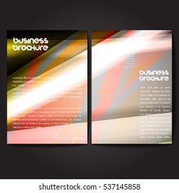 Vector brochure template design, A4 size with colorful wavy polygonal pattern. Professional business flyer template or corporate banner design, can be use for publishing, print and presentation.