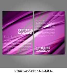 Vector brochure template design, A4 size with colorful wavy polygonal pattern. Professional business flyer template or corporate banner design, can be use for publishing, print and presentation.