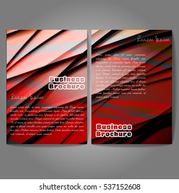 Vector brochure template design, A4 size with colorful wavy polygonal pattern. Professional business flyer template or corporate banner design, can be use for publishing, print and presentation.