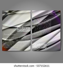 Vector brochure template design, A4 size with colorful wavy polygonal pattern. Professional business flyer template or corporate banner design, can be use for publishing, print and presentation.