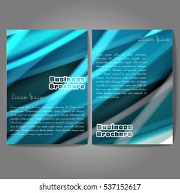 Vector brochure template design, A4 size with colorful wavy polygonal pattern. Professional business flyer template or corporate banner design, can be use for publishing, print and presentation.