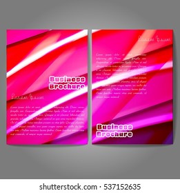Vector brochure template design, A4 size with colorful wavy polygonal pattern. Professional business flyer template or corporate banner design, can be use for publishing, print and presentation.