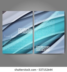 Vector brochure template design, A4 size with colorful wavy polygonal pattern. Professional business flyer template or corporate banner design, can be use for publishing, print and presentation.