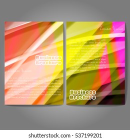 Vector brochure template design, A4 size with colorful polygonal pattern. Professional business flyer template or corporate banner design, can be use for publishing, print and presentation.