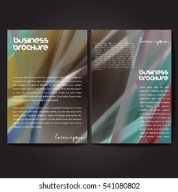 Vector brochure template design, A4 size with colorful wavy polygonal pattern. Professional business flyer template or corporate banner design, can be use for publishing, print and presentation.
