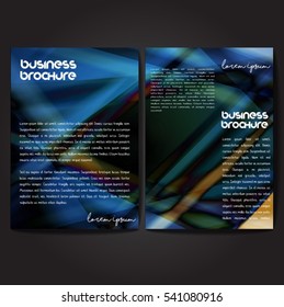 Vector brochure template design, A4 size with colorful wavy polygonal pattern. Professional business flyer template or corporate banner design, can be use for publishing, print and presentation.