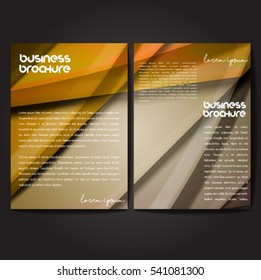 Vector brochure template design, A4 size with colorful wavy polygonal pattern. Professional business flyer template or corporate banner design, can be use for publishing, print and presentation.