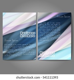 Vector brochure template design, A4 size with colorful wavy polygonal pattern. Professional business flyer template or corporate banner design, can be use for publishing, print and presentation.