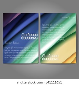 Vector brochure template design, A4 size with colorful wavy polygonal pattern. Professional business flyer template or corporate banner design, can be use for publishing, print and presentation.