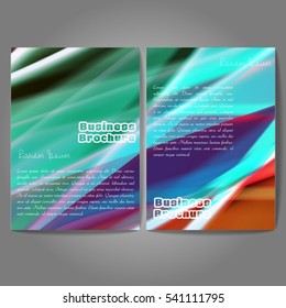Vector brochure template design, A4 size with colorful wavy polygonal pattern. Professional business flyer template or corporate banner design, can be use for publishing, print and presentation.
