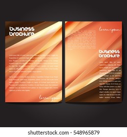 Vector brochure template design, A4 size with colorful wavy polygonal pattern. Professional business flyer template or corporate banner design, can be use for publishing, print and presentation.