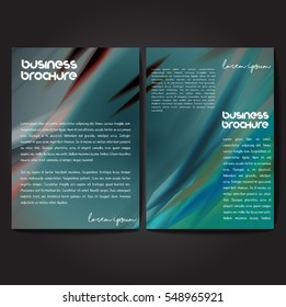 Vector brochure template design, A4 size with colorful wavy polygonal pattern. Professional business flyer template or corporate banner design, can be use for publishing, print and presentation.