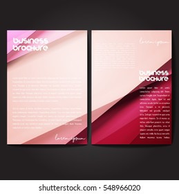 Vector brochure template design, A4 size with colorful wavy polygonal pattern. Professional business flyer template or corporate banner design, can be use for publishing, print and presentation.