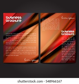 Vector brochure template design, A4 size with colorful wavy polygonal pattern. Professional business flyer template or corporate banner design, can be use for publishing, print and presentation.