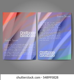 Vector brochure template design, A4 size with colorful wavy polygonal pattern. Professional business flyer template or corporate banner design, can be use for publishing, print and presentation.