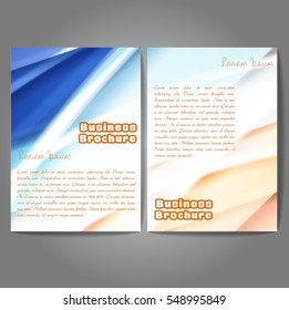 Vector brochure template design, A4 size with colorful wavy polygonal pattern. Professional business flyer template or corporate banner design, can be use for publishing, print and presentation.