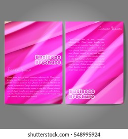 Vector brochure template design, A4 size with colorful wavy polygonal pattern. Professional business flyer template or corporate banner design, can be use for publishing, print and presentation.