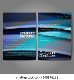 Vector brochure template design, A4 size with colorful wavy polygonal pattern. Professional business flyer template or corporate banner design, can be use for publishing, print and presentation.
