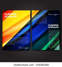 Vector brochure template design, A4 size with colorful polygonal pattern. Professional business flyer template or corporate banner design, can be use for publishing, print and presentation.