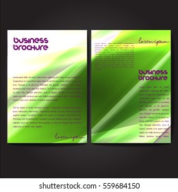 Vector brochure template design, A4 size with colorful wavy polygonal pattern. Professional business flyer template or corporate banner design, can be use for publishing, print and presentation.