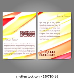 Vector brochure template design, A4 size with colorful wavy polygonal pattern. Professional business flyer template or corporate banner design, can be use for publishing, print and presentation.