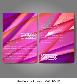 Vector brochure template design, A4 size with colorful wavy polygonal pattern. Professional business flyer template or corporate banner design, can be use for publishing, print and presentation.
