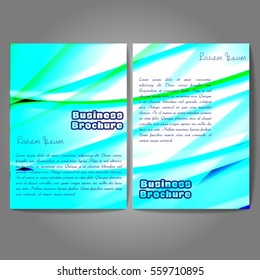 Vector brochure template design, A4 size with colorful wavy polygonal pattern. Professional business flyer template or corporate banner design, can be use for publishing, print and presentation.