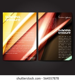 Vector brochure template design, A4 size with colorful wavy polygonal pattern. Professional business flyer template or corporate banner design, can be use for publishing, print and presentation.