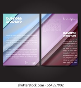 Vector brochure template design, A4 size with colorful wavy polygonal pattern. Professional business flyer template or corporate banner design, can be use for publishing, print and presentation.