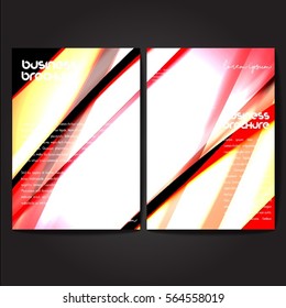 Vector brochure template design, A4 size with colorful wavy polygonal pattern. Professional business flyer template or corporate banner design, can be use for publishing, print and presentation.