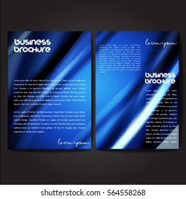 Vector brochure template design, A4 size with colorful wavy polygonal pattern. Professional business flyer template or corporate banner design, can be use for publishing, print and presentation.